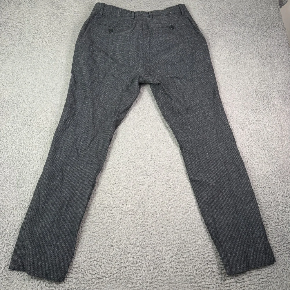 Banana Republic Dress Pants Mens 30x30 Gray Italian Stretch Charcoal Flat Front